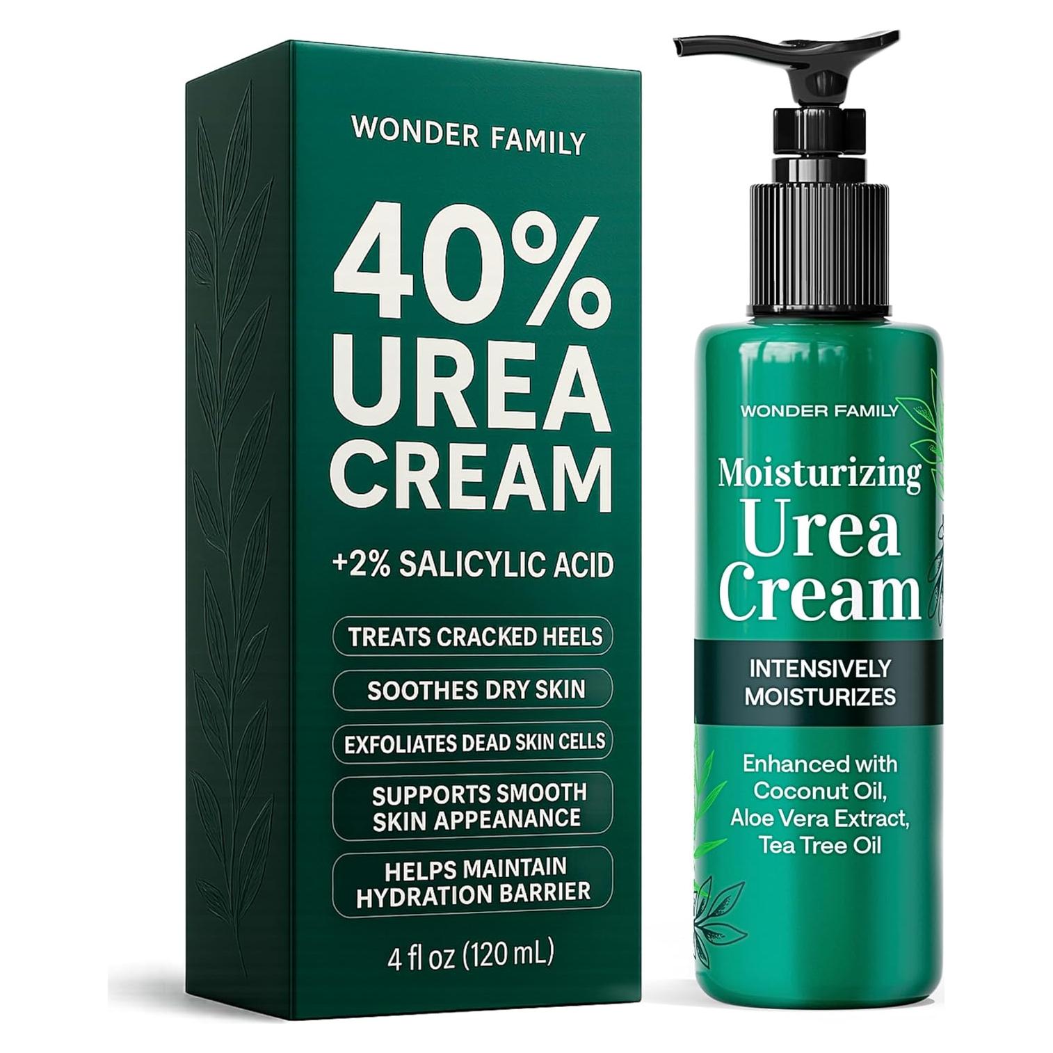 Urea Cream 40 Percent – Foot Cream for Dry Cracked Heels & Feet, Foot Balm Moisturizer Lotion for Extremely Dry Skin, Athletes Foot Cream Maximum Strength, Dry Feet & Hands Treatment for Women & Men