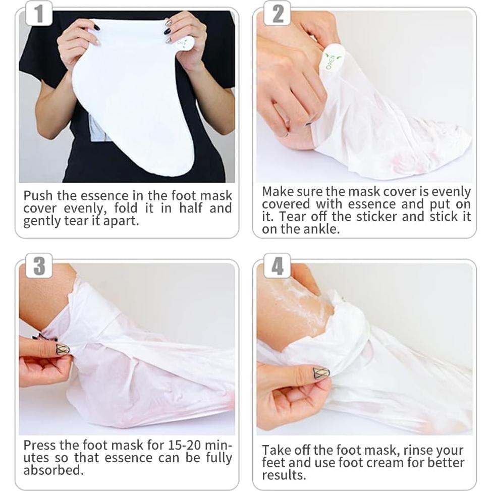 Mascarilla Exfoliante para Pies VGO - 3 Pares, 15 Minutos