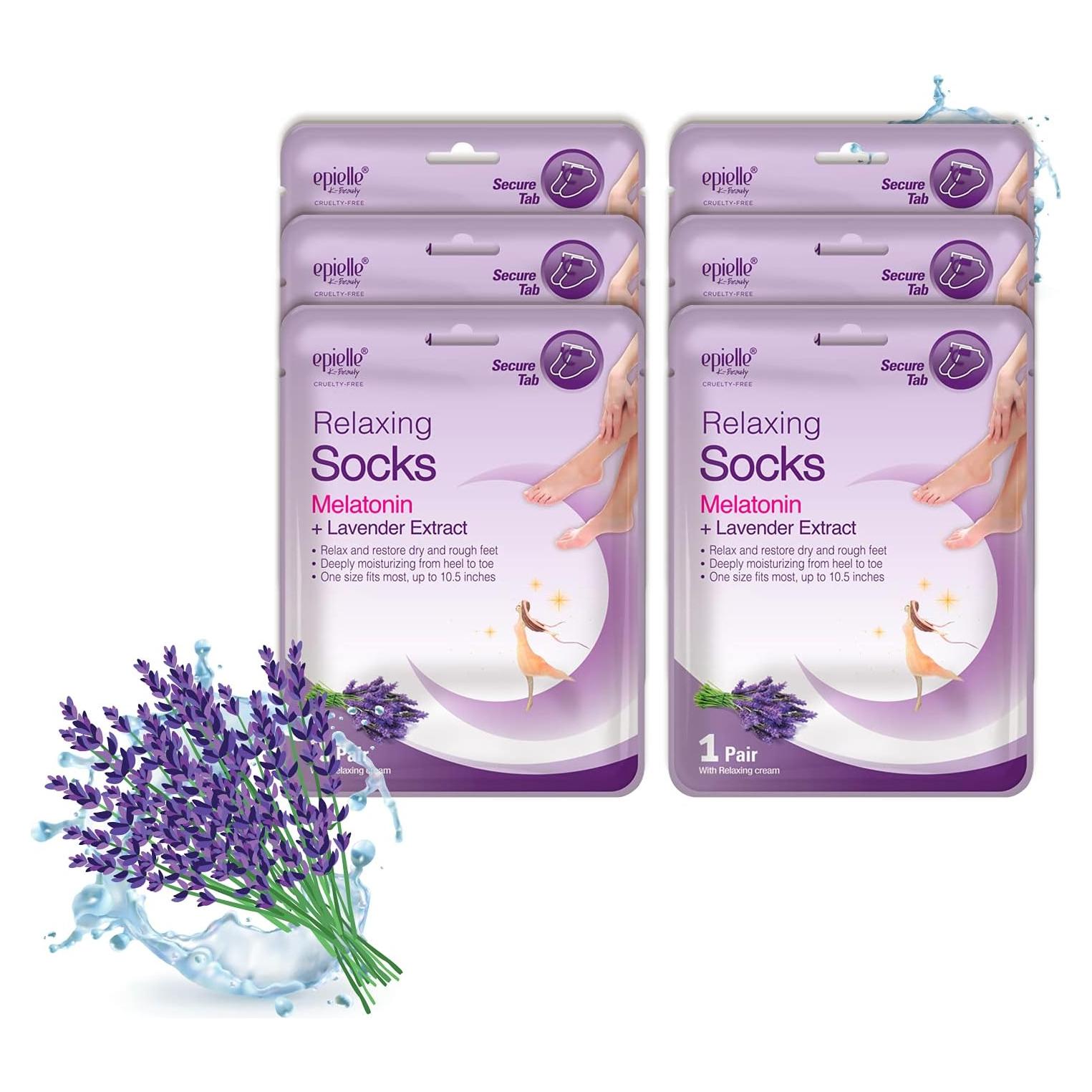 Mascarillas Relajantes para Pies Epielle 6 Pares Hidratantes