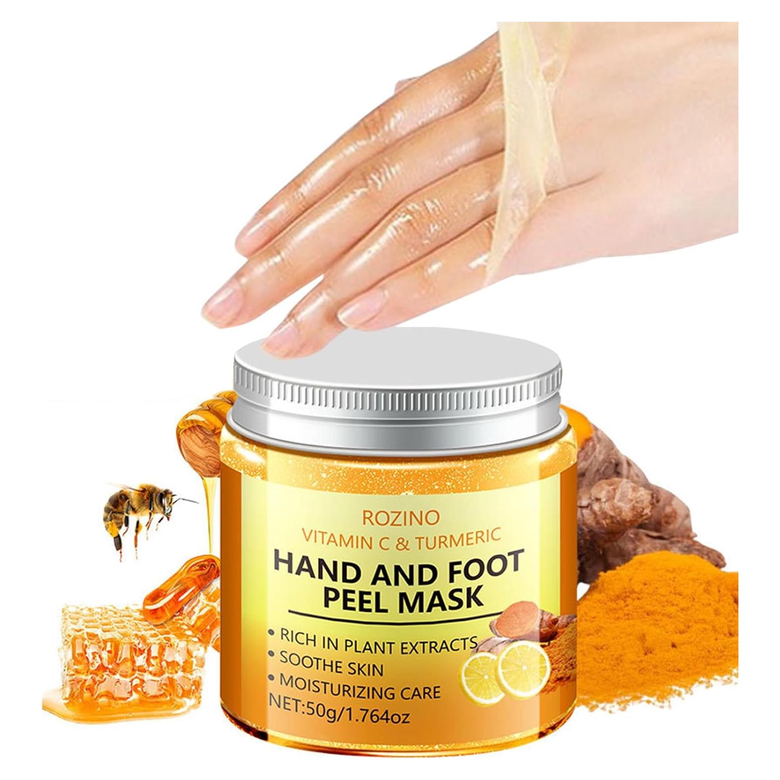 Máscara Exfoliante para Manos y Pies WHHWM con Cera de Cúrcuma