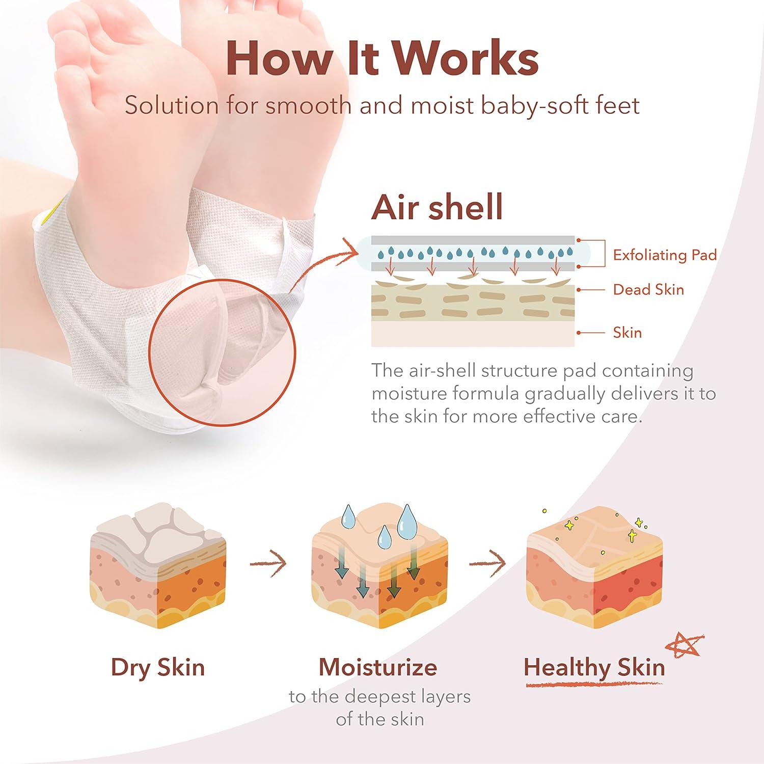 Mascarilla para Talones Purederm - Hidratación y Suavidad Instantánea