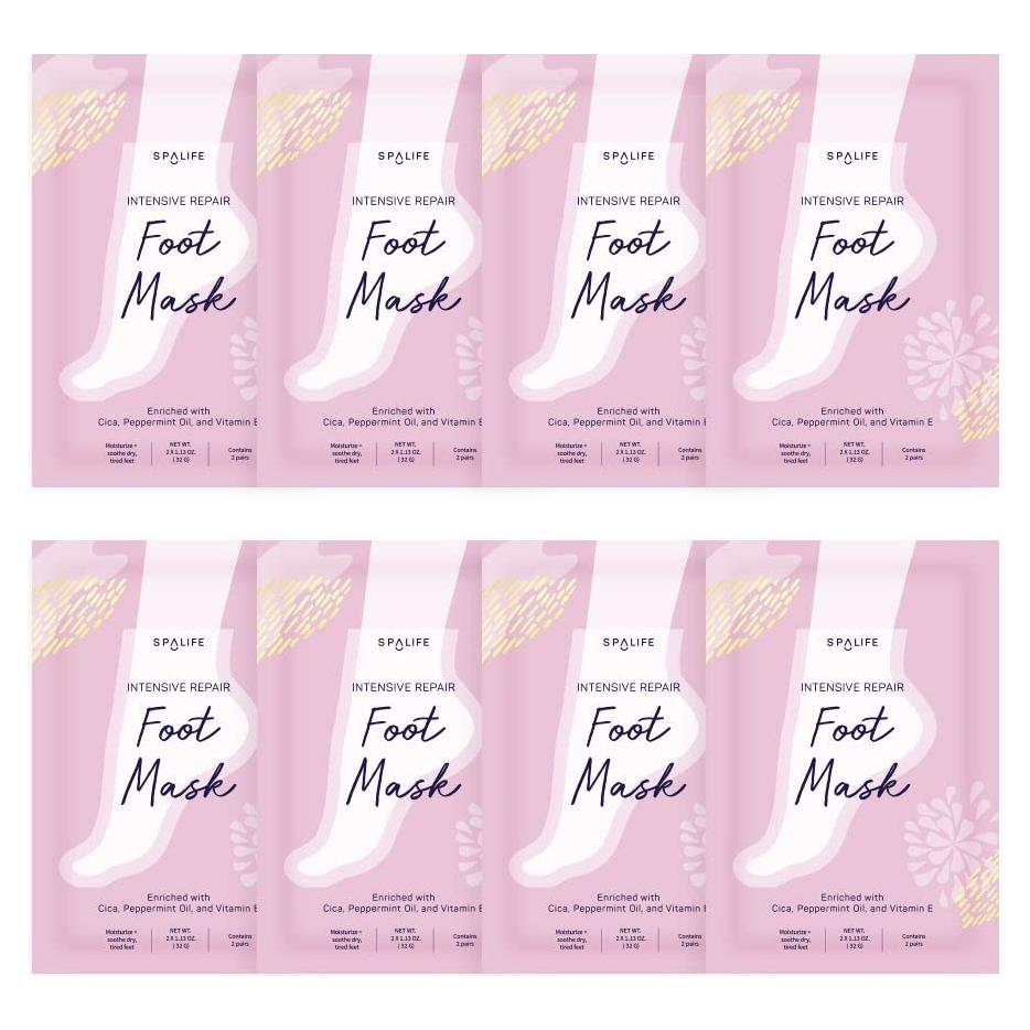 Mascarillas para Pies SpaLife 8 Pack Cica Menta Vitamina E