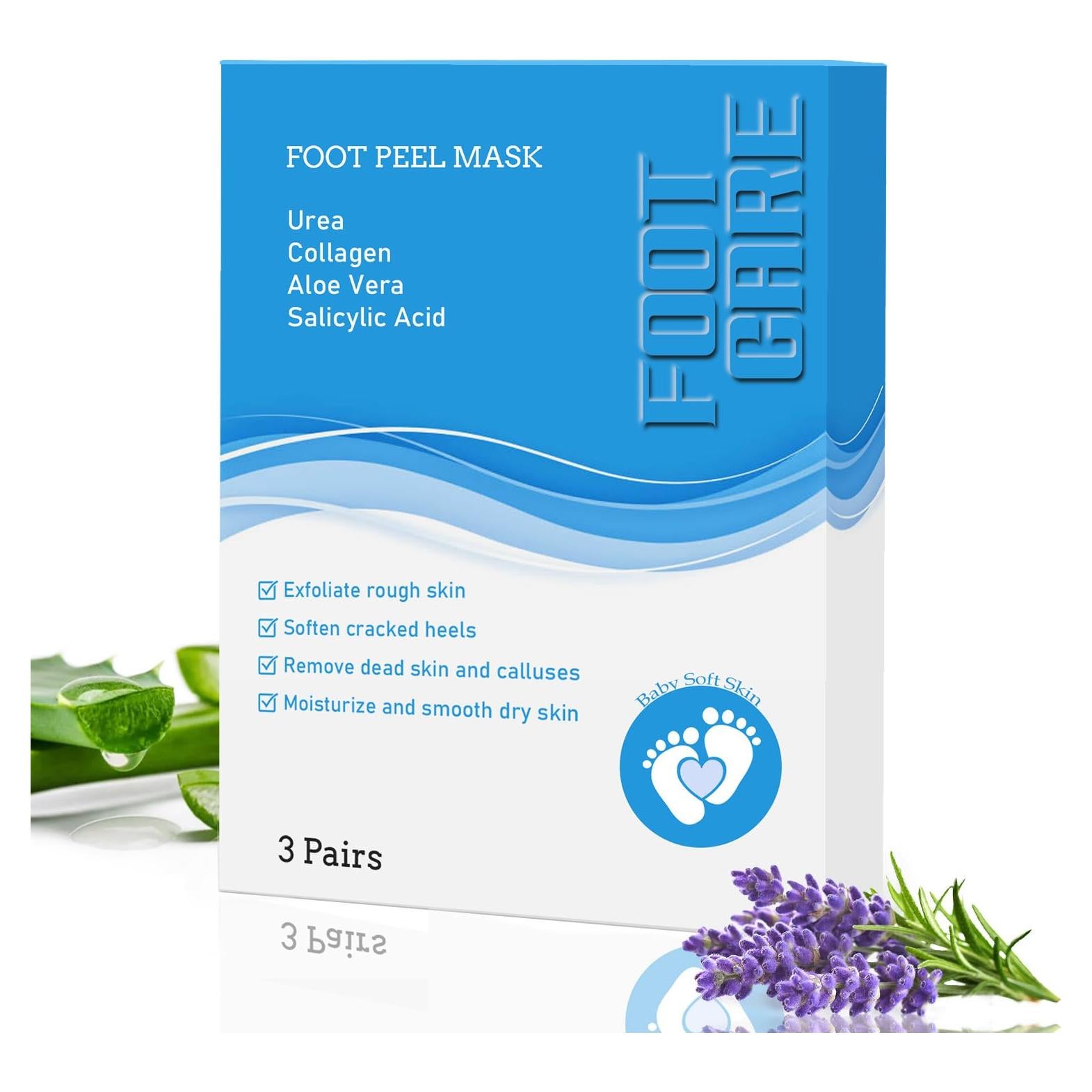 Mascarilla Exfoliante para Pies YOUNGYOUNGLOVE 3 Paquetes 40% Urea