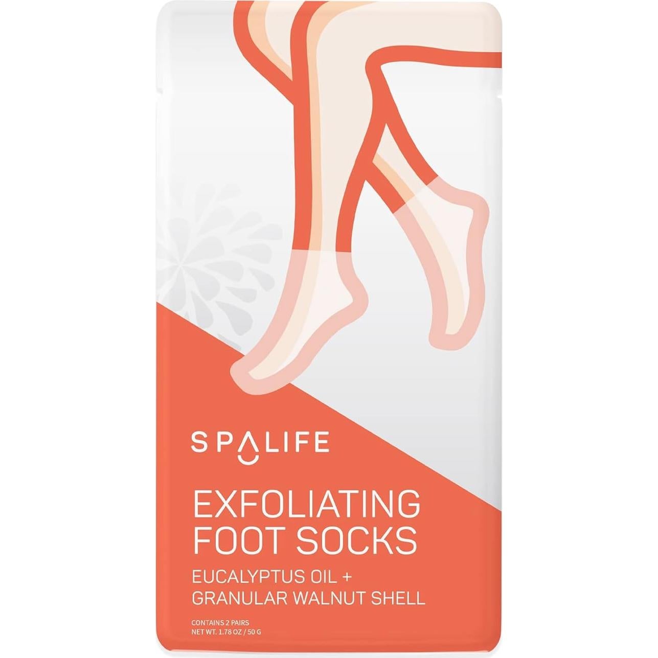 Calcetines Exfoliantes SpaLife - Aceite de Eucalipto 8 Paquetes