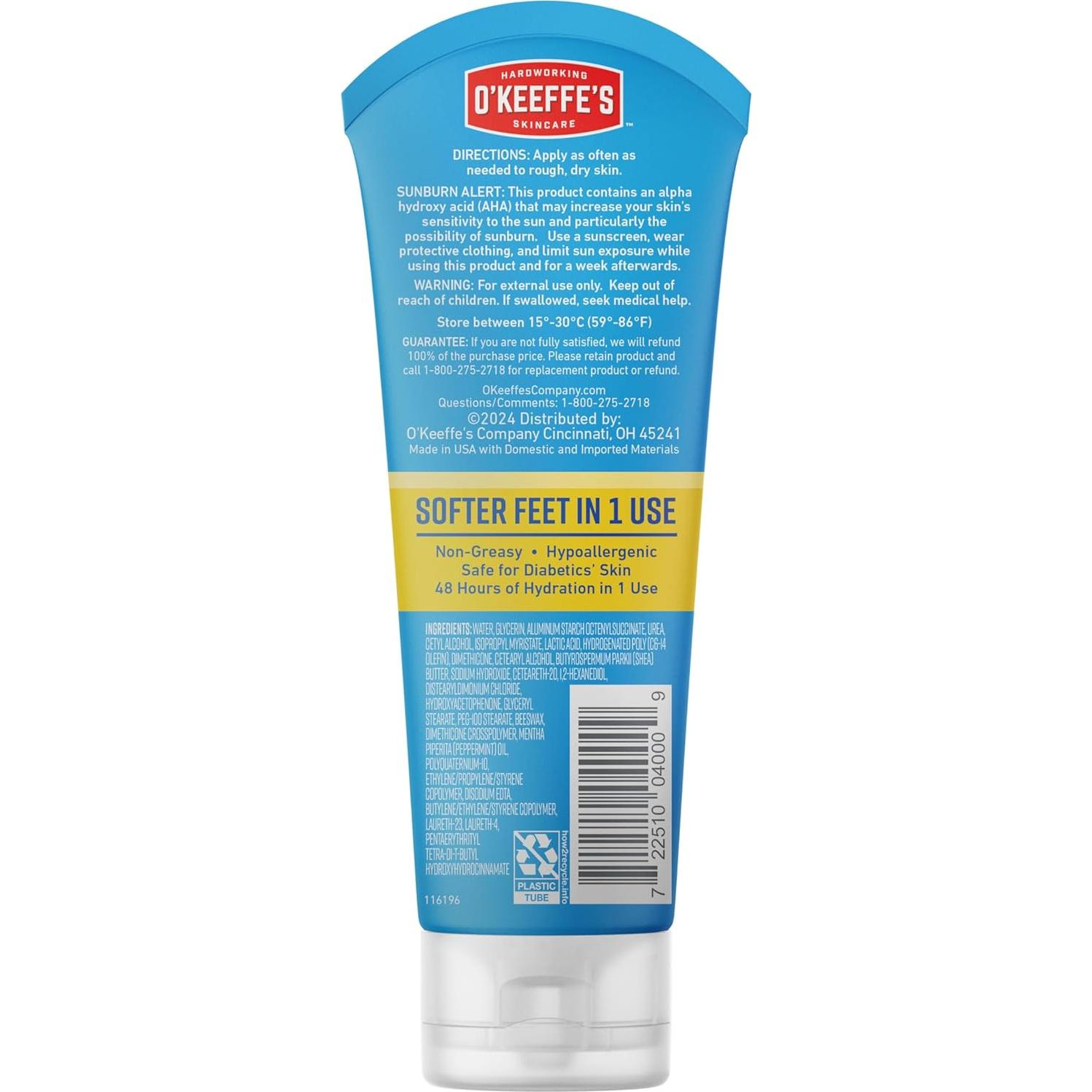 Crema para Pies O'Keeffe's Renovación Intensa 85 g - Hidratante