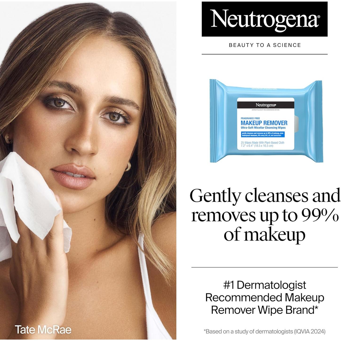 Toallitas Desmaquillantes Neutrogena Sin Fragancia 25 Unidades