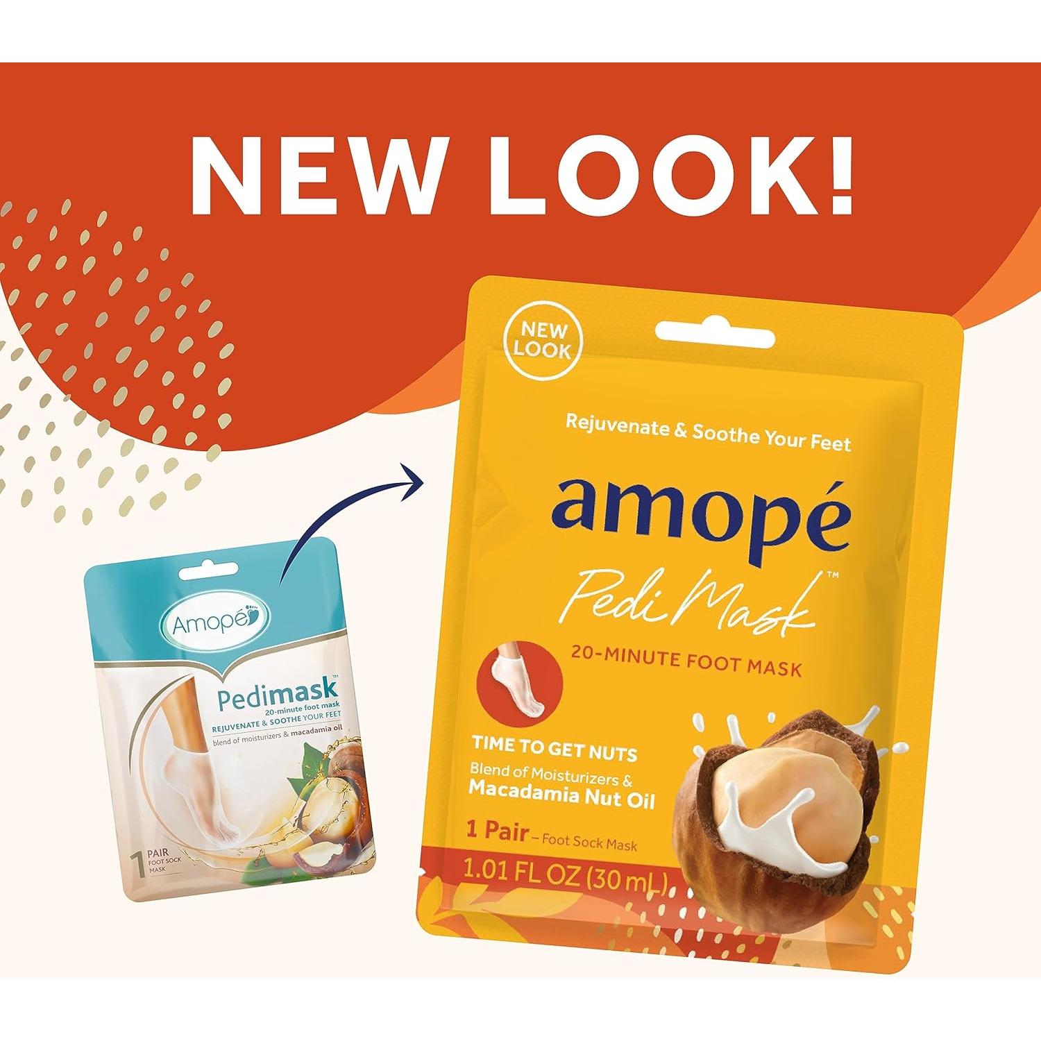 Mascarilla para Pies Amopé 20 Minutos Hidratante 3 Pares