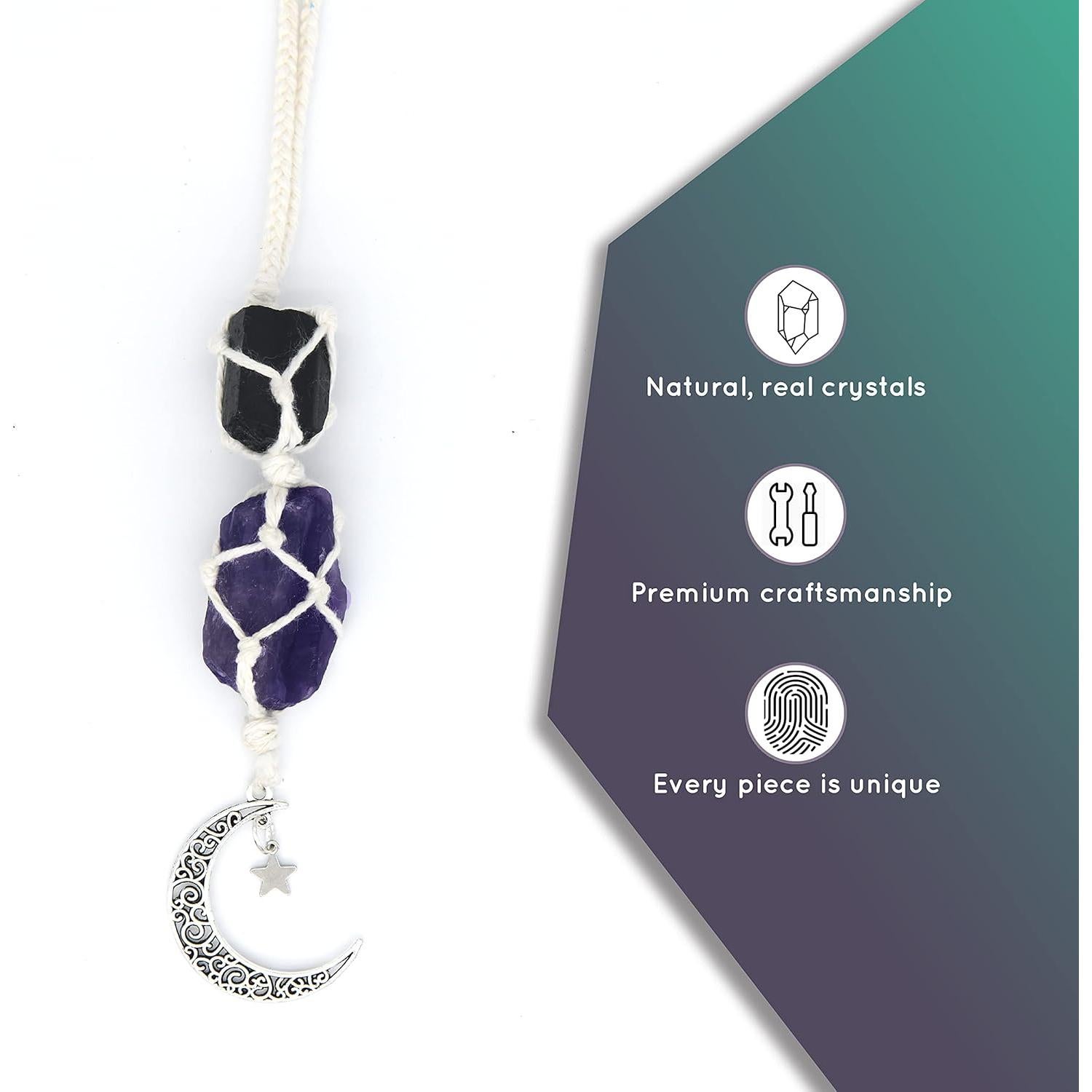 Colgante para Auto BOHO GARDEN - Turmalina y Amatista