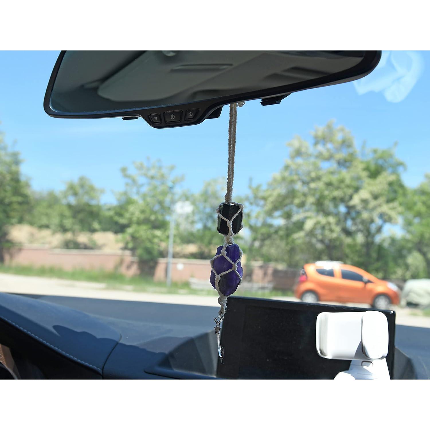 Colgante para Auto BOHO GARDEN - Turmalina y Amatista