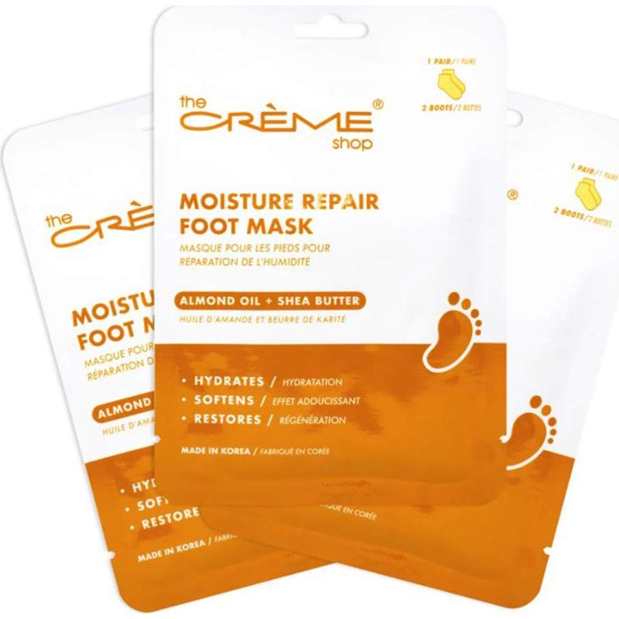 Máscara Hidratante para Pies The Crème Shop con Karité y Almendra