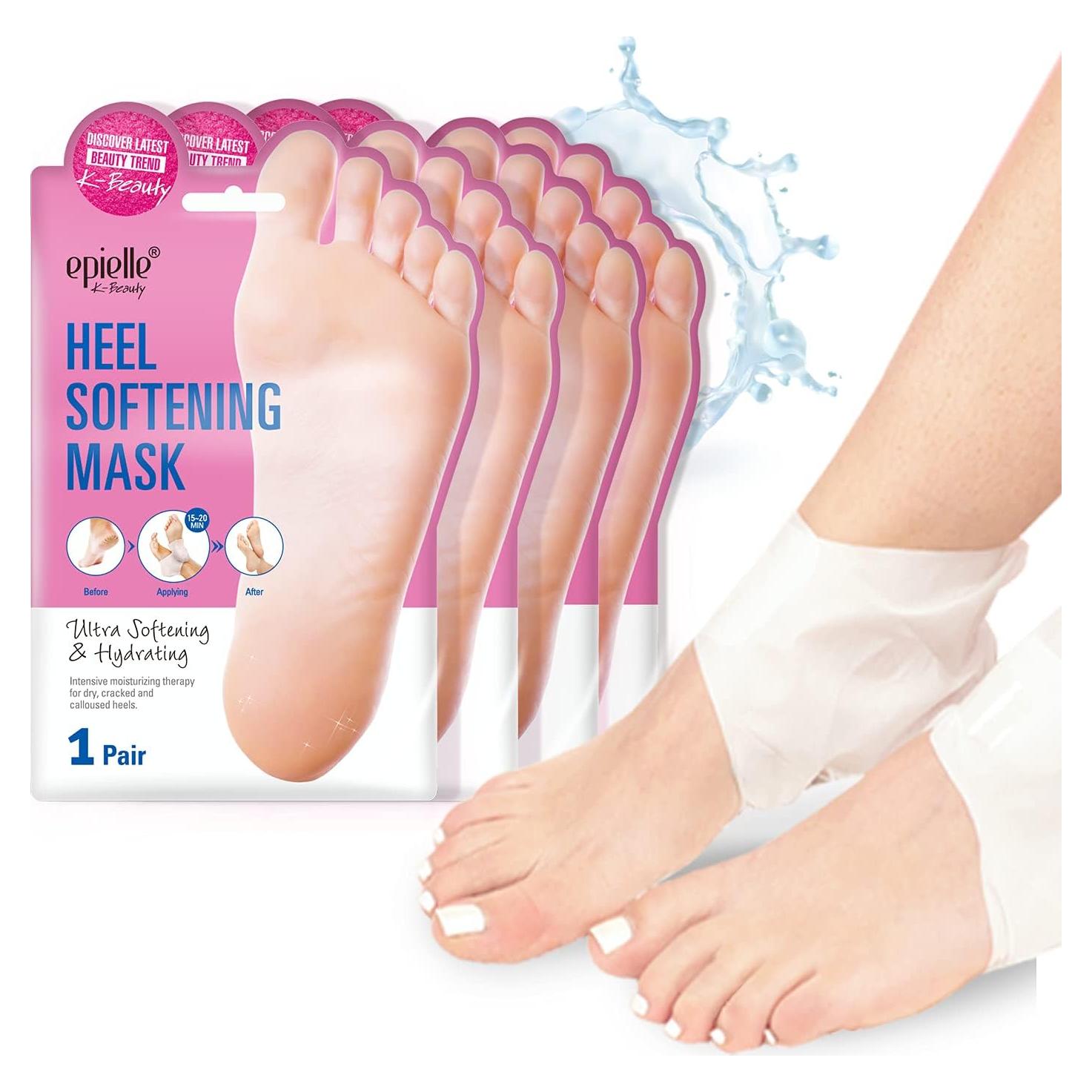 Máscara Suavizante de Talones Epielle | Hidratación Intensiva 4 Pzas