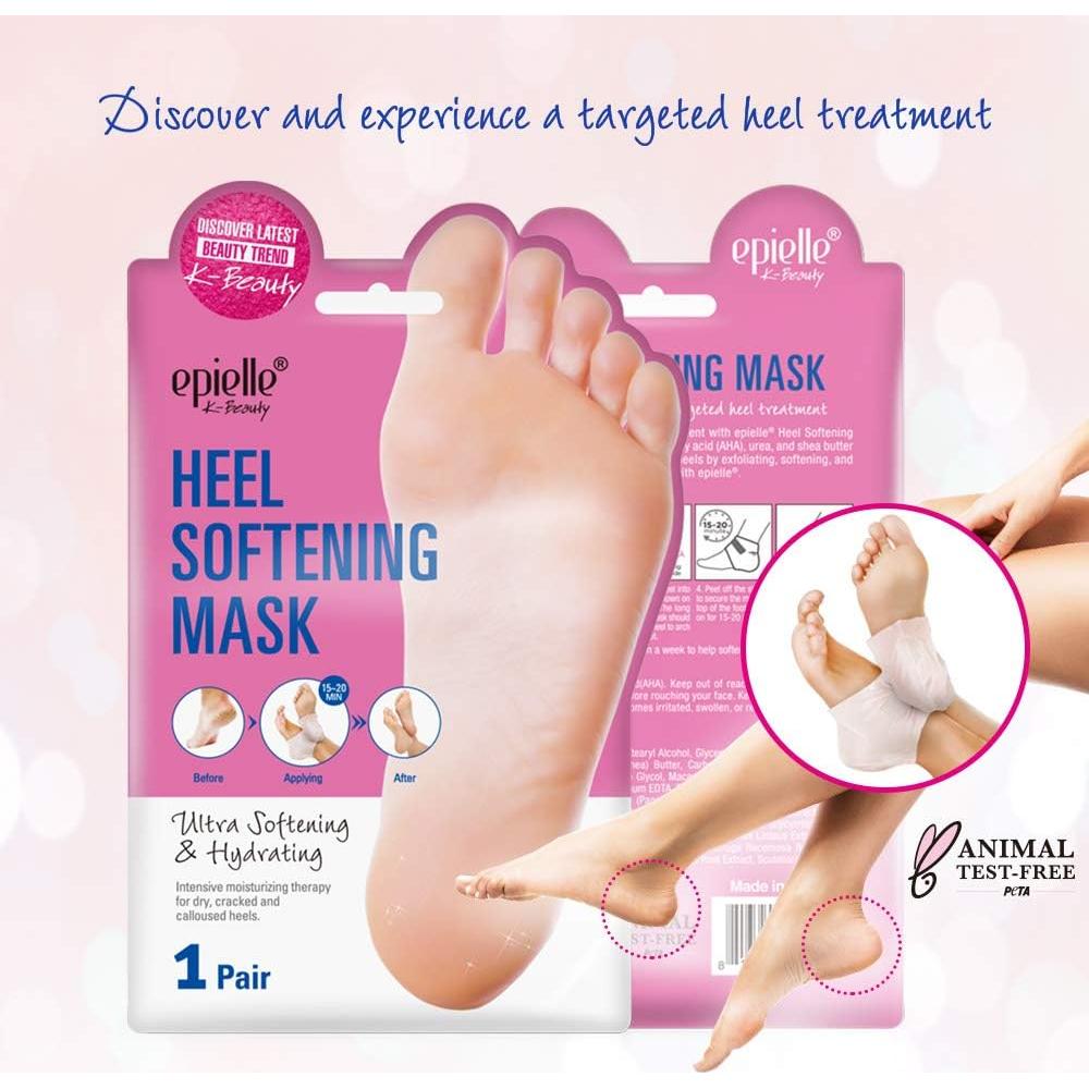 Máscara Suavizante de Talones Epielle | Hidratación Intensiva 4 Pzas
