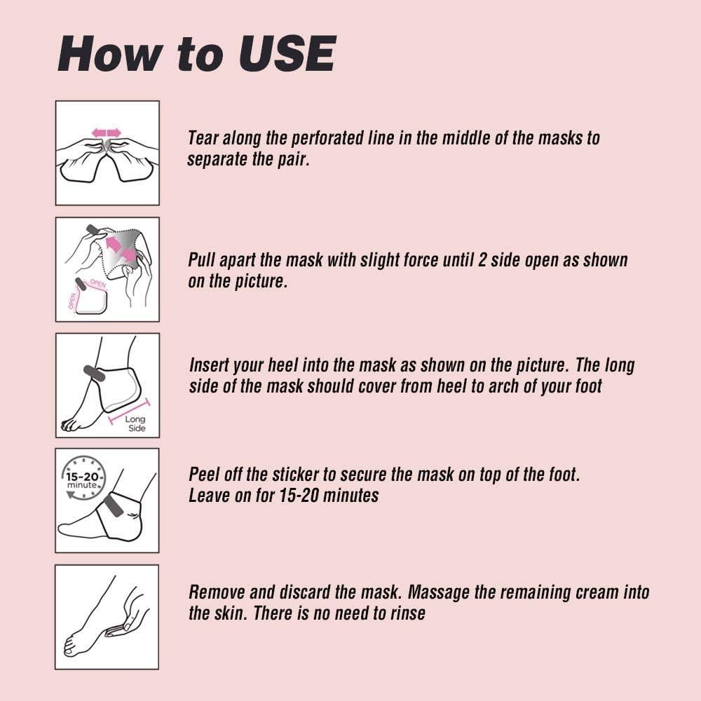 Máscara Suavizante de Talones Epielle | Hidratación Intensiva 4 Pzas