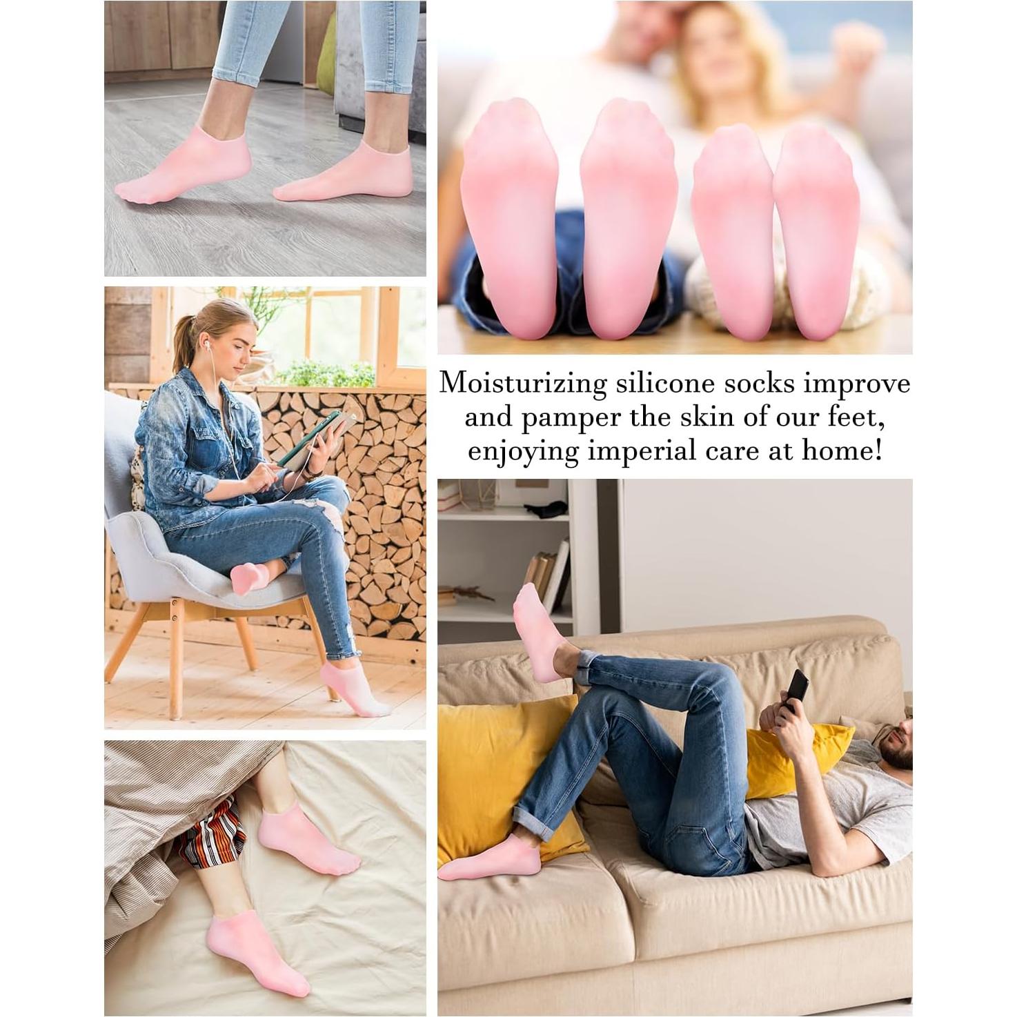 Calcetines Hidratantes de Silicona Kaidiqi para Pies Secos 1 Par