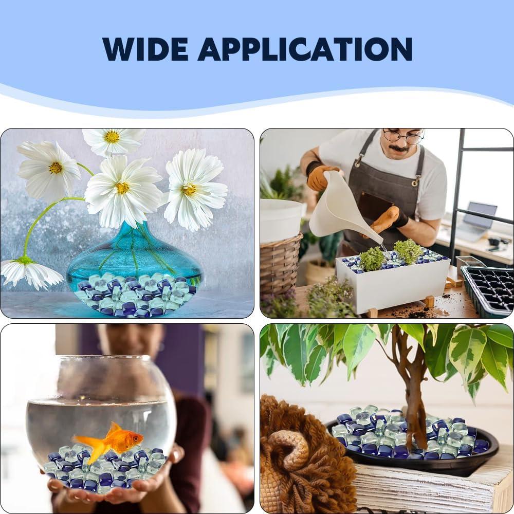 Canicas de Vidrio LUEYAO 1.18cm Azul y Claro para Decoración