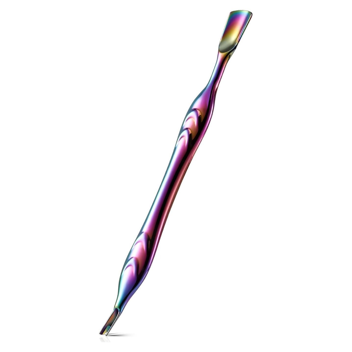 Empujador de Cutículas FERYES 2 en 1 Acero Inoxidable Arcoíris
