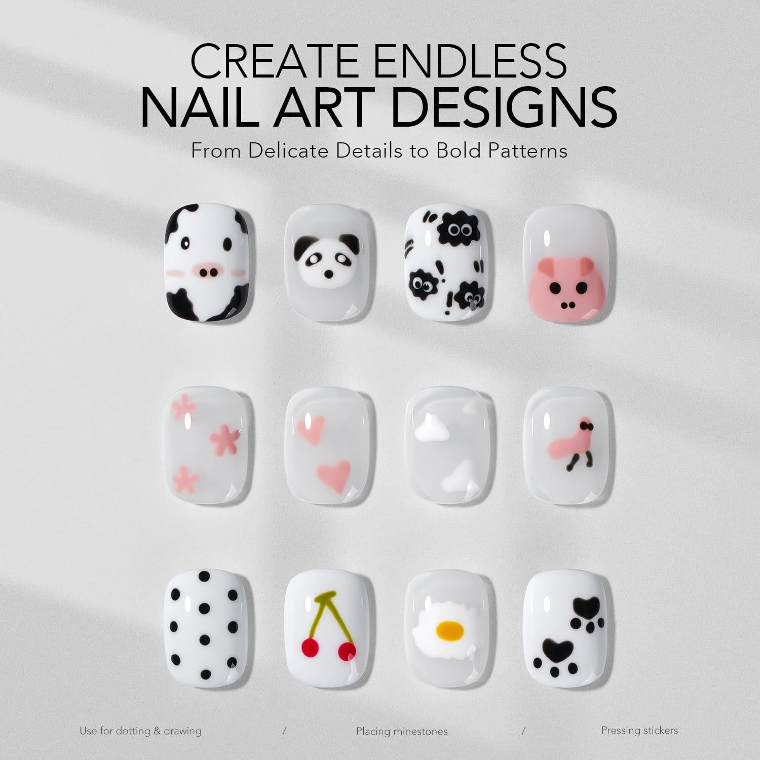 Bolígrafo de Puntos para Uñas GAOY 4-en-1, Herramienta de Manicura