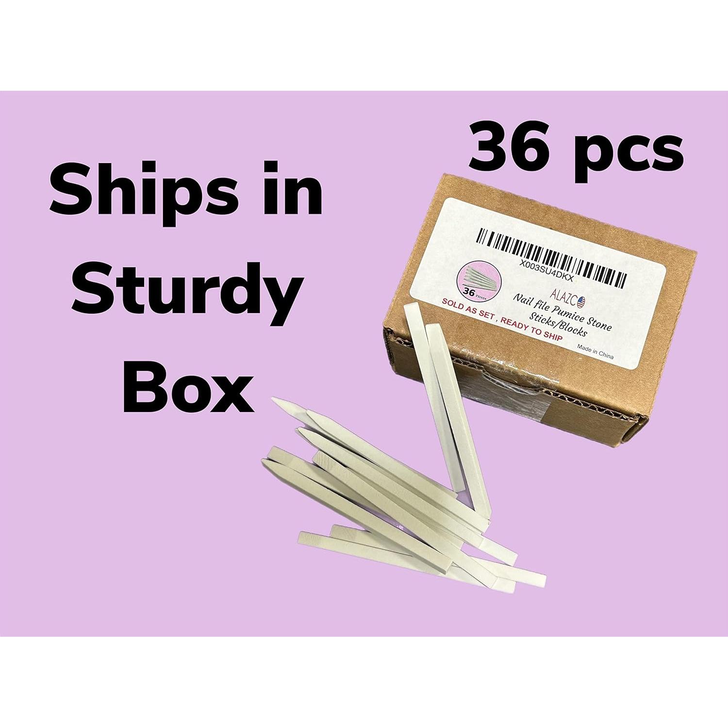 36 Piezas Lima de Uñas y Palitos de Piedra Pómez ALAZCO