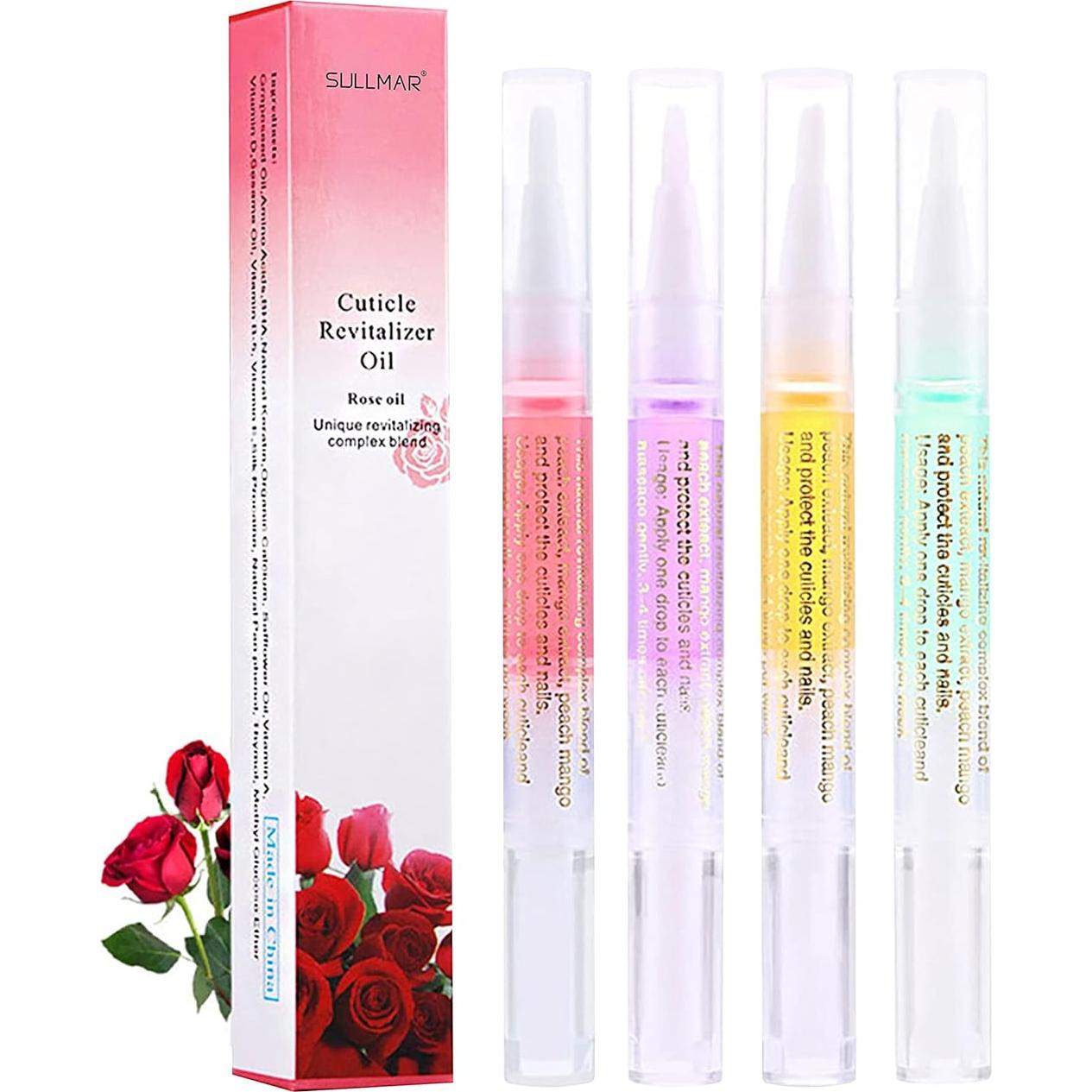 4pcs Aceite para Cutículas SULLMAR Nutricional Hidratante