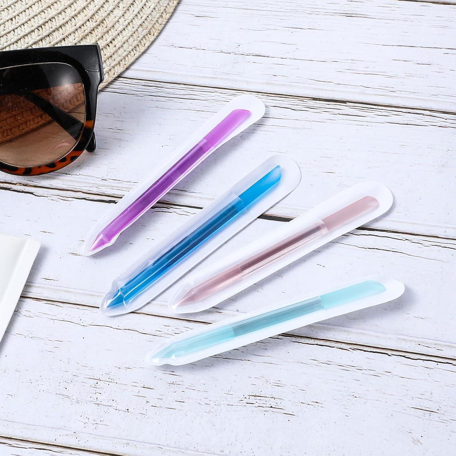 Empujador de Cutículas de Vidrio 4PCS Teaaha - Doble Cara