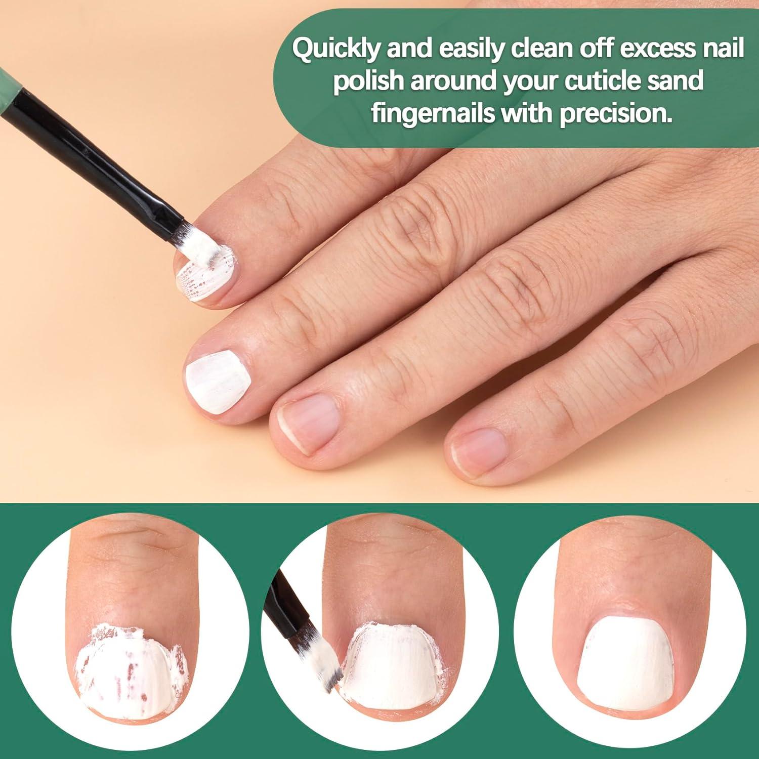 3 Cepillos de Limpieza de Uñas HINZIC Verde Jade para Manicura