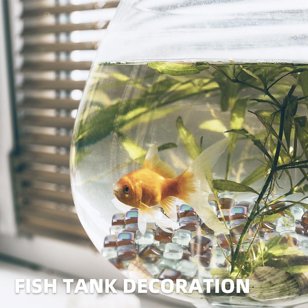 Canicas de Vidrio LUEYAO 1.18 cm Marrón y Transparente