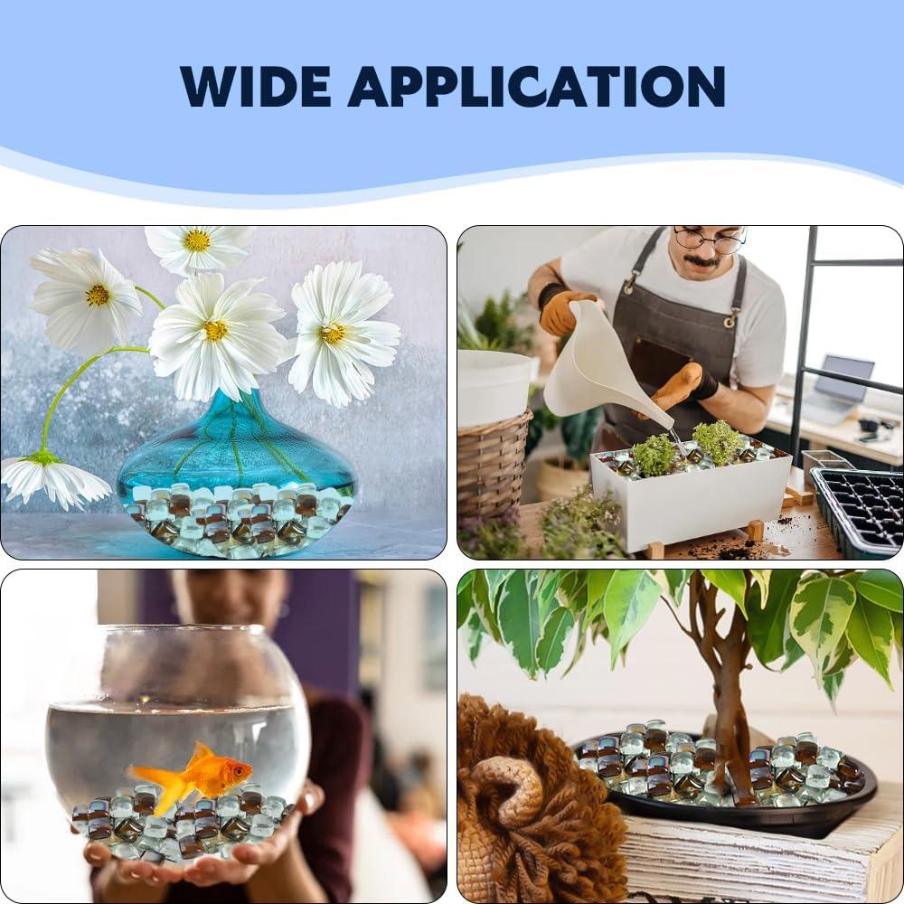 Canicas de Vidrio LUEYAO 1.18 cm Marrón y Transparente