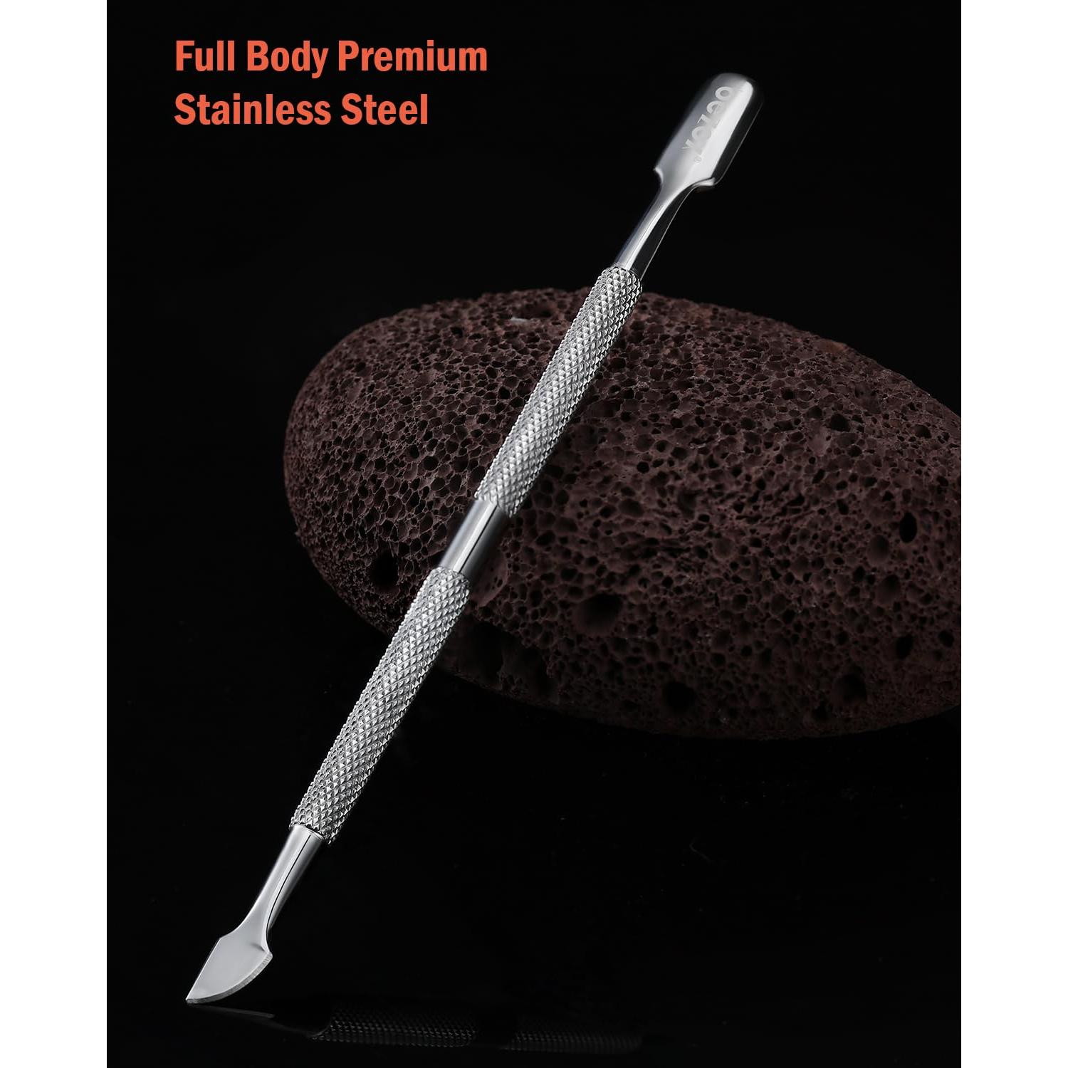 Empujador de Cutículas BEZOX - Acero Inoxidable Doble Cara