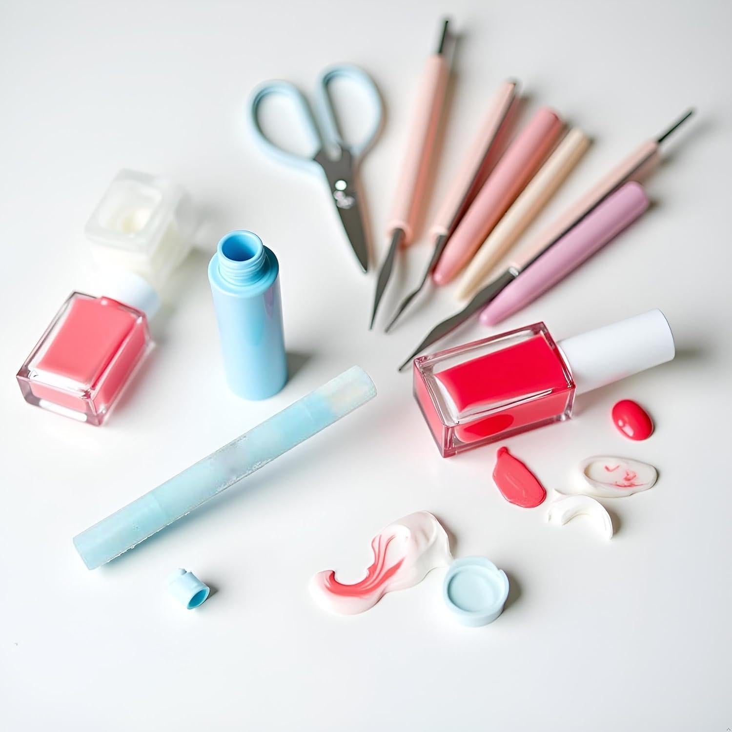 Lápiz Corrector de Esmalte de Uñas Rosojodg Azul Recargable