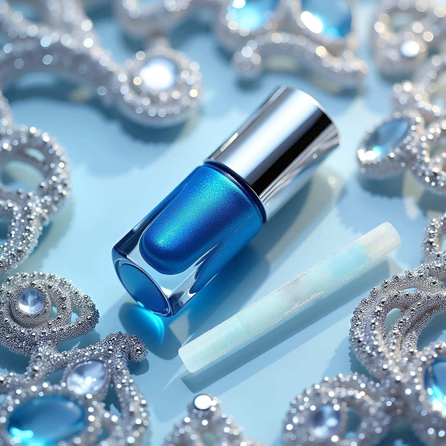 Lápiz Corrector de Esmalte de Uñas Rosojodg Azul Recargable