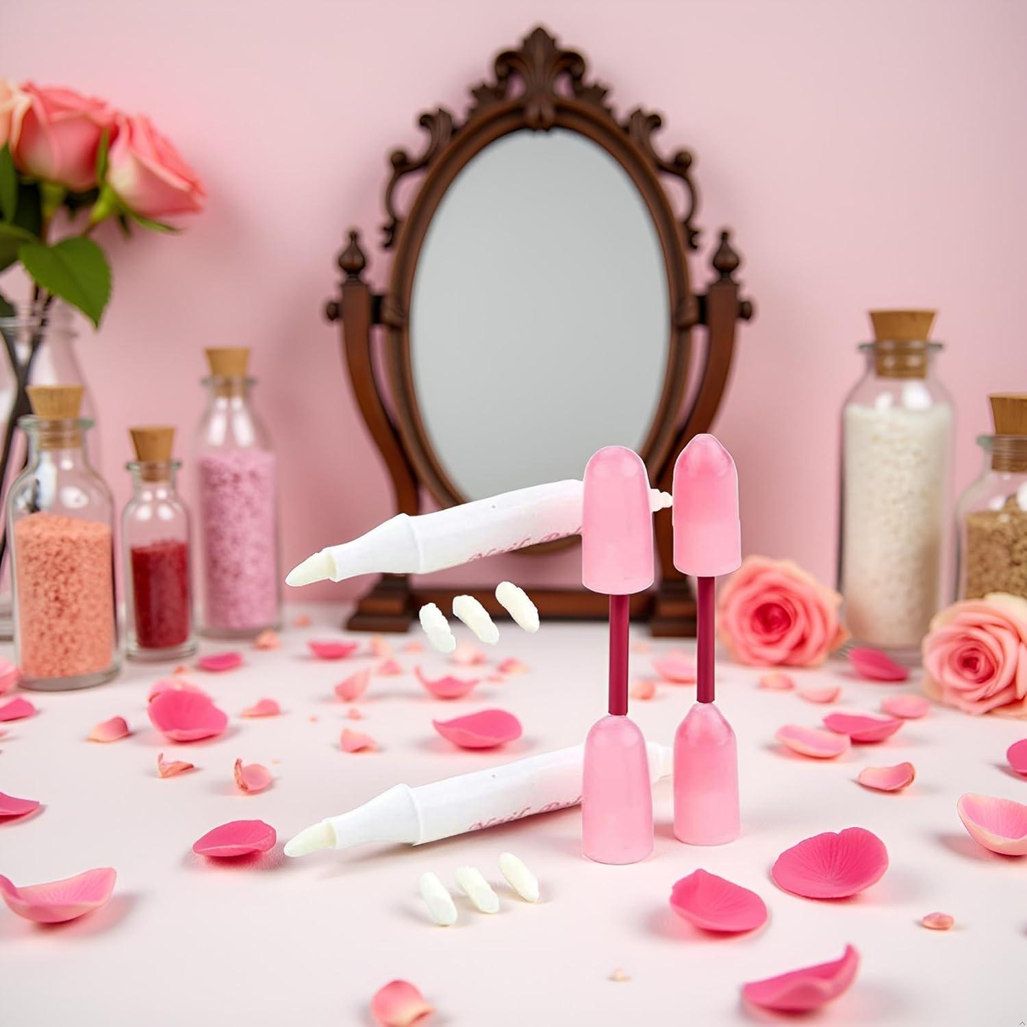 2 Piezas Lápiz Corrector de Esmalte Rosa YuanHolumid