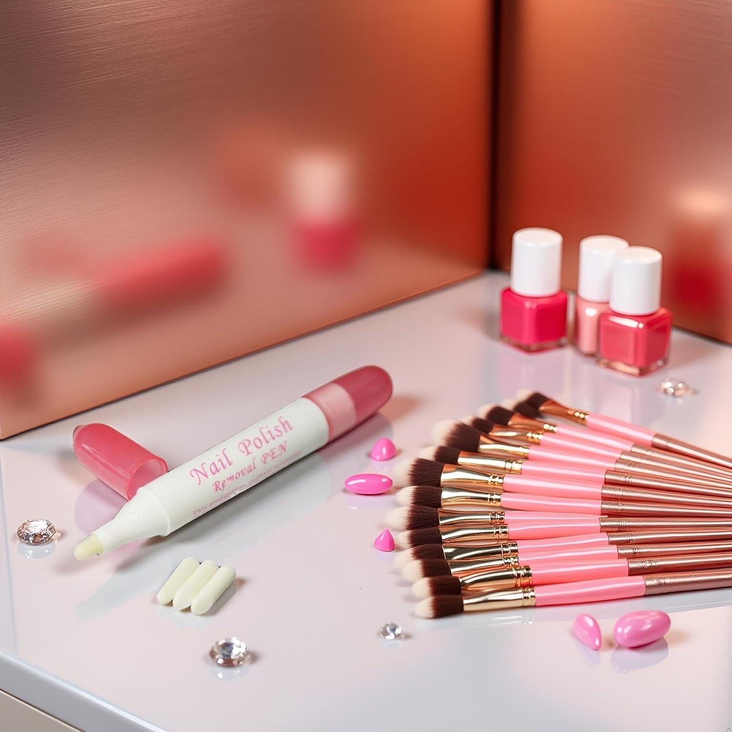 Set Lápiz Corrector de Esmalte de Uñas Qintreesify con 3 Puntas