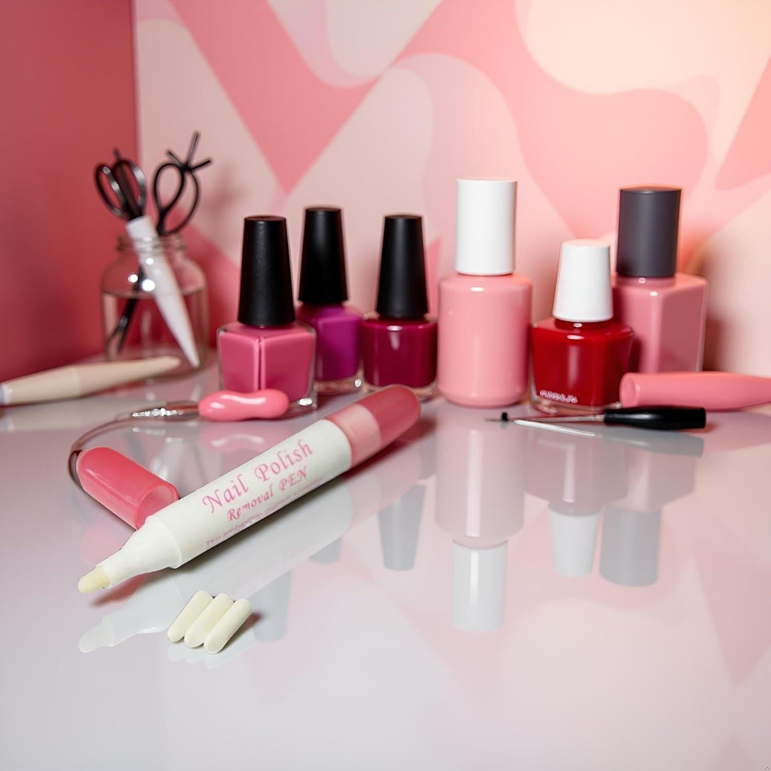 Set Lápiz Corrector de Esmalte de Uñas Qintreesify con 3 Puntas