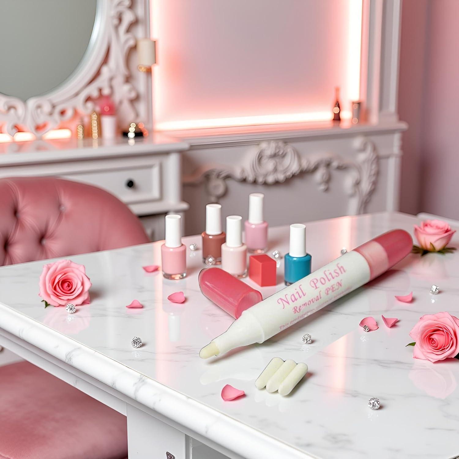 Set Lápiz Corrector de Esmalte de Uñas Qintreesify con 3 Puntas