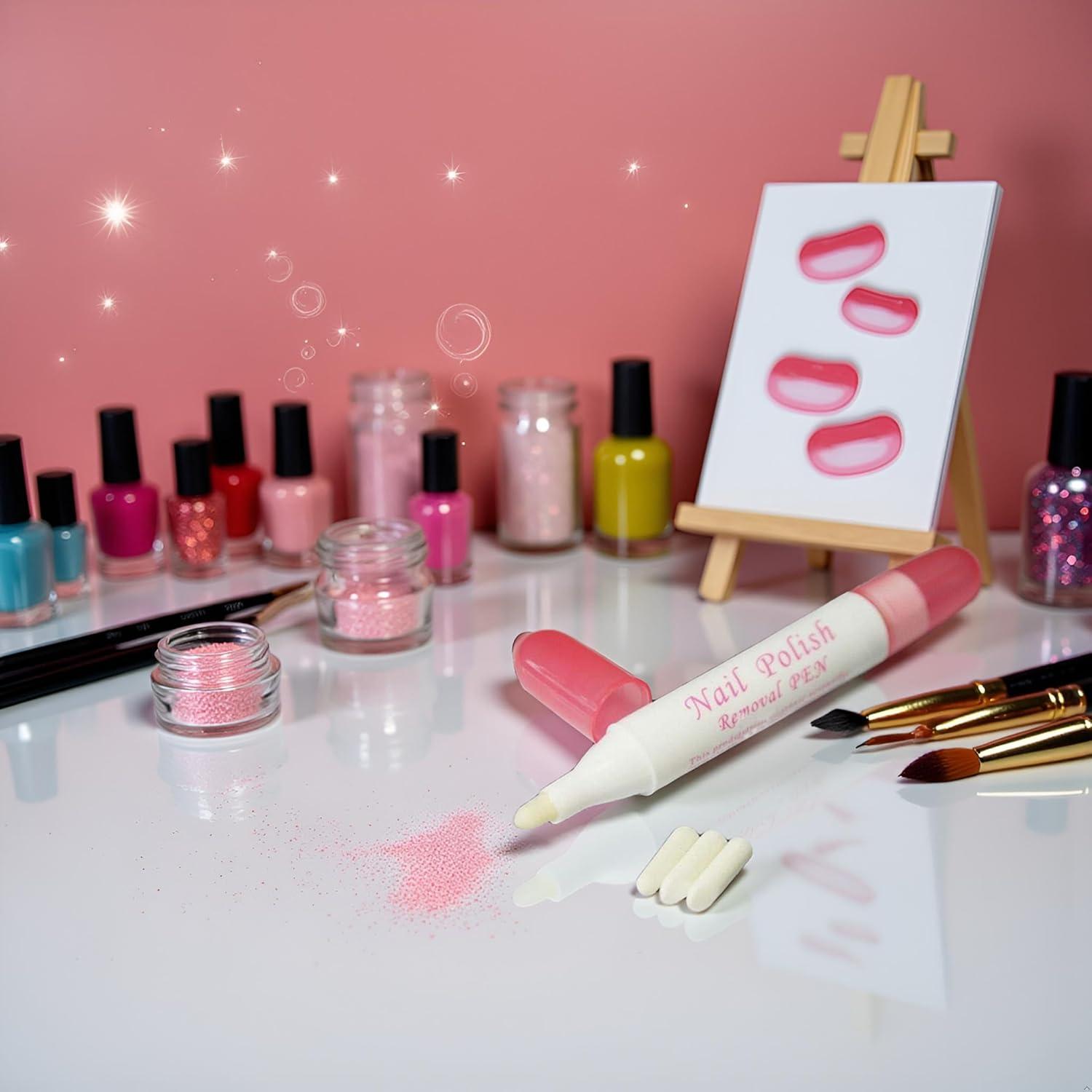 Set Lápiz Corrector de Esmalte de Uñas Qintreesify con 3 Puntas