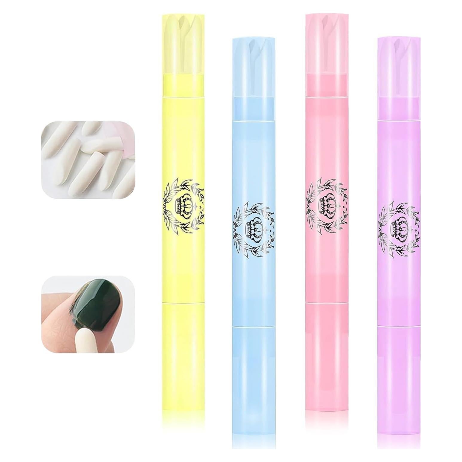 Bolígrafo Corrector de Esmalte de Uñas SERADIOO - 4 Pcs con 20 Puntas