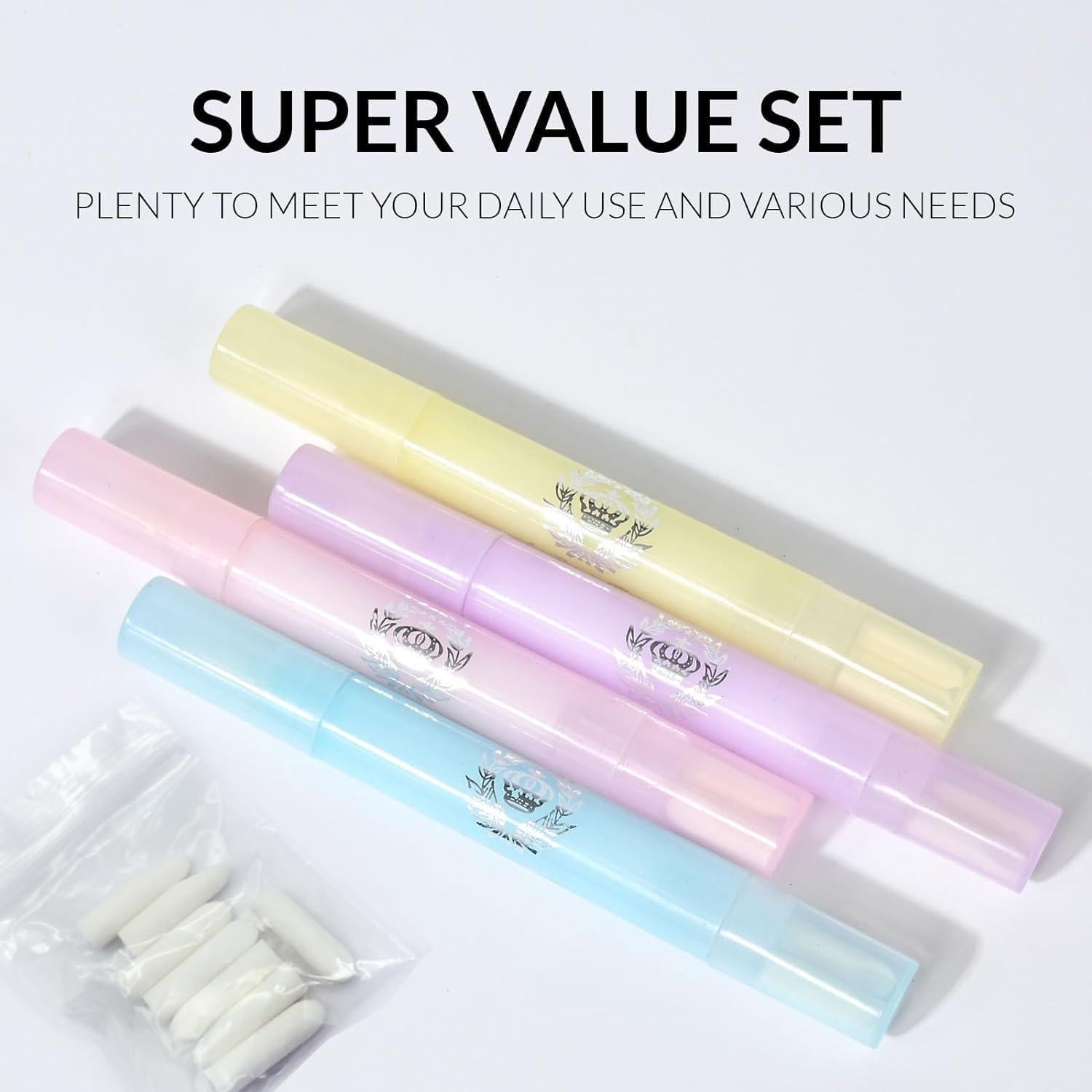 Bolígrafo Corrector de Esmalte de Uñas SERADIOO - 4 Pcs con 20 Puntas