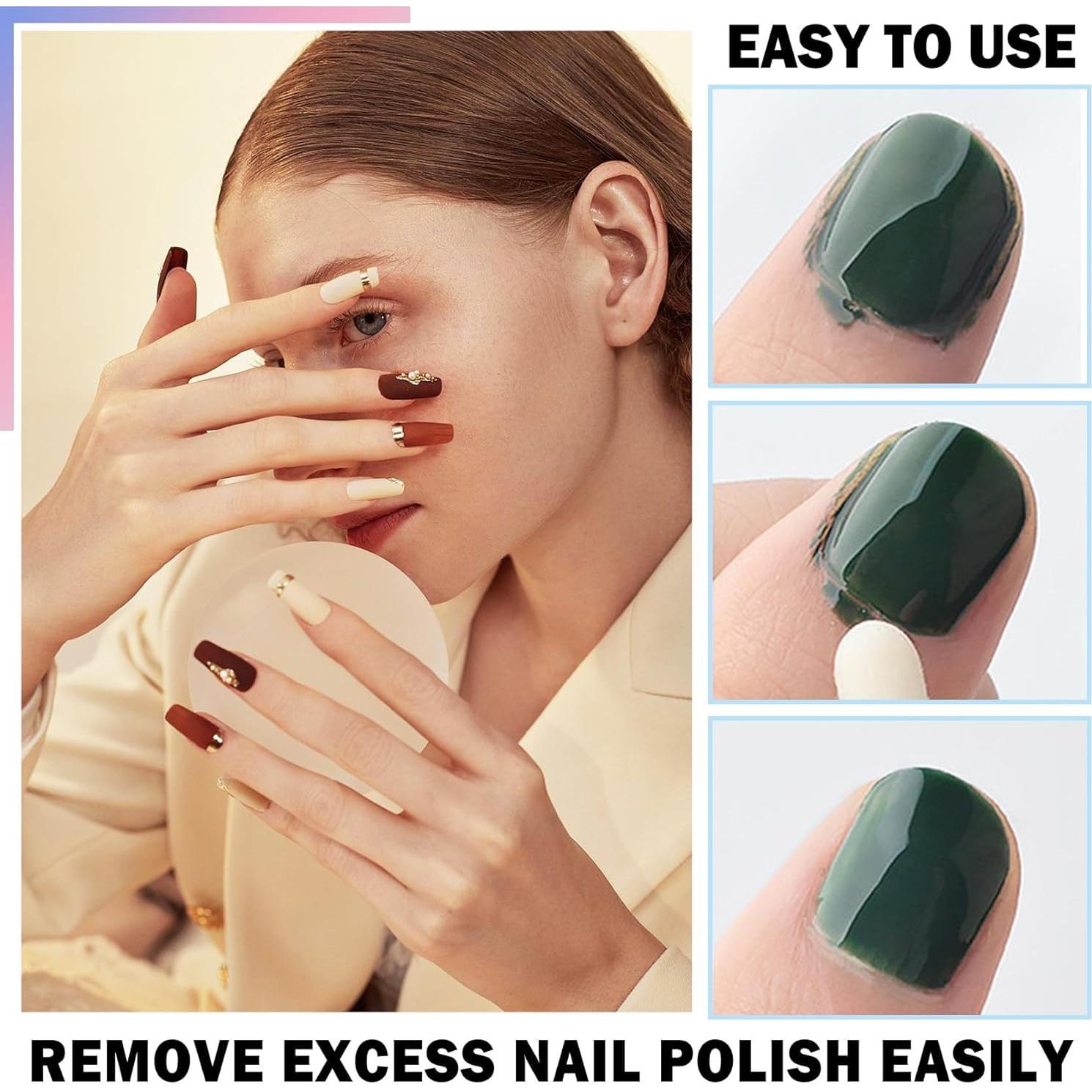 Bolígrafo Corrector de Esmalte de Uñas SERADIOO - 4 Pcs con 20 Puntas