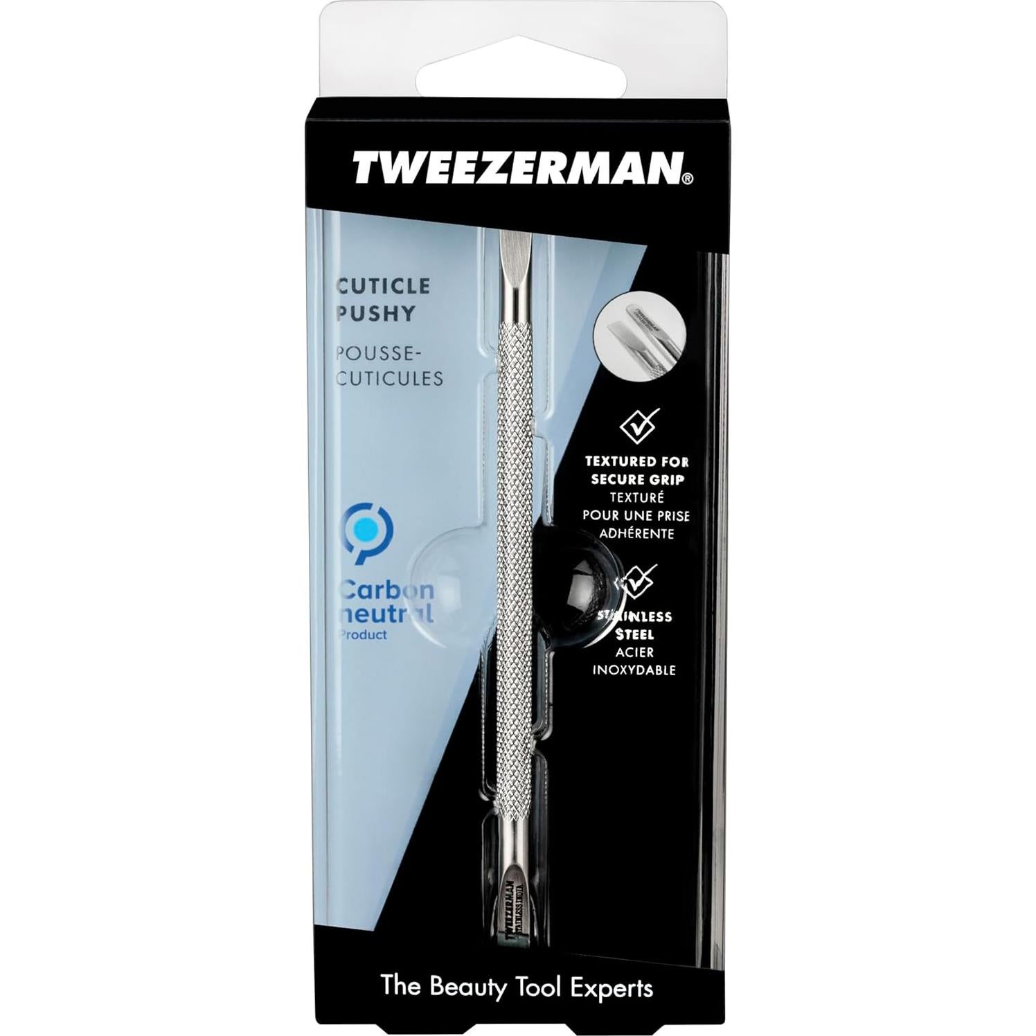 Empujador de Cutículas y Limpiador de Uñas Tweezerman Acero Inoxidable