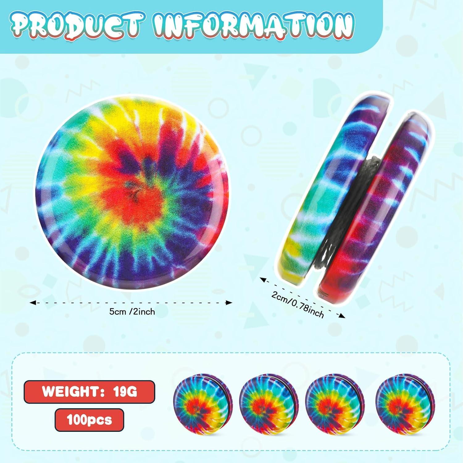 Yoyos de Metal Lenwen Arcoíris 50 Pcs para Niños