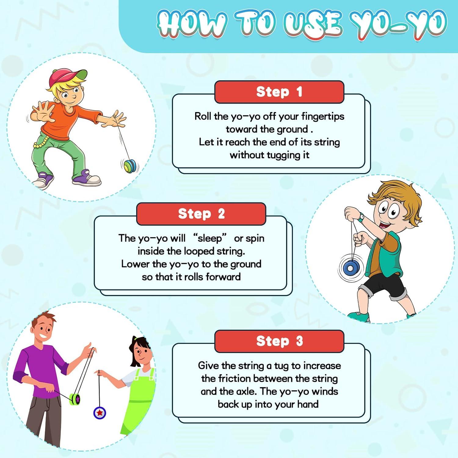 Yoyos de Metal Lenwen Arcoíris 50 Pcs para Niños