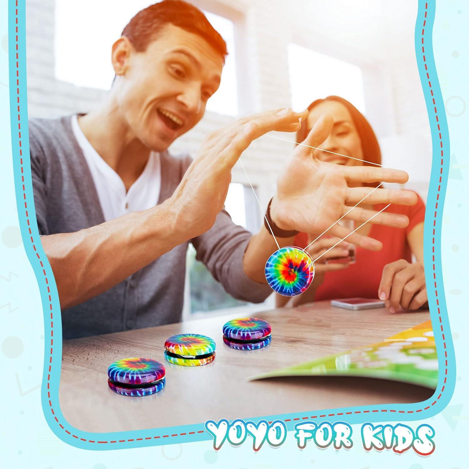 Yoyos de Metal Lenwen Arcoíris 50 Pcs para Niños