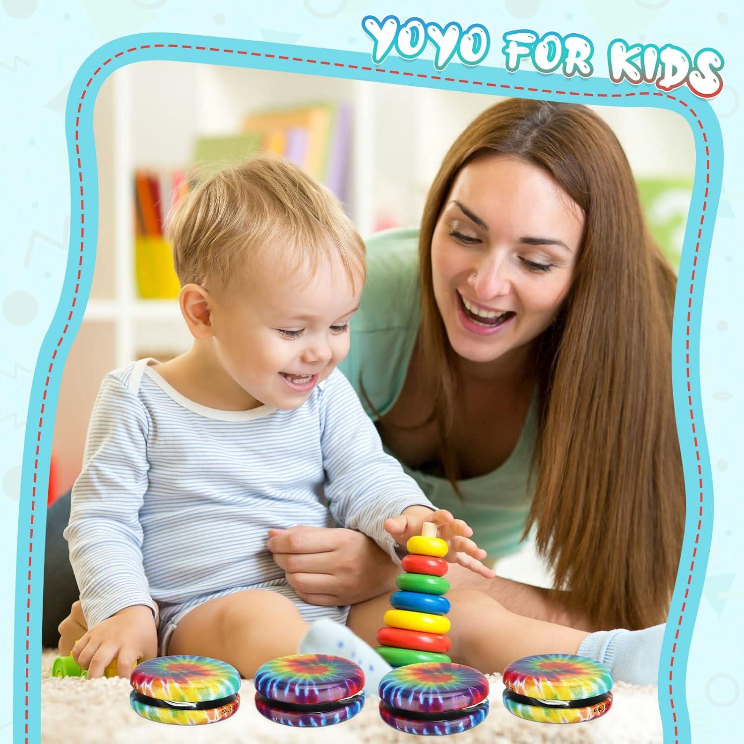 Yoyos de Metal Lenwen Arcoíris 50 Pcs para Niños