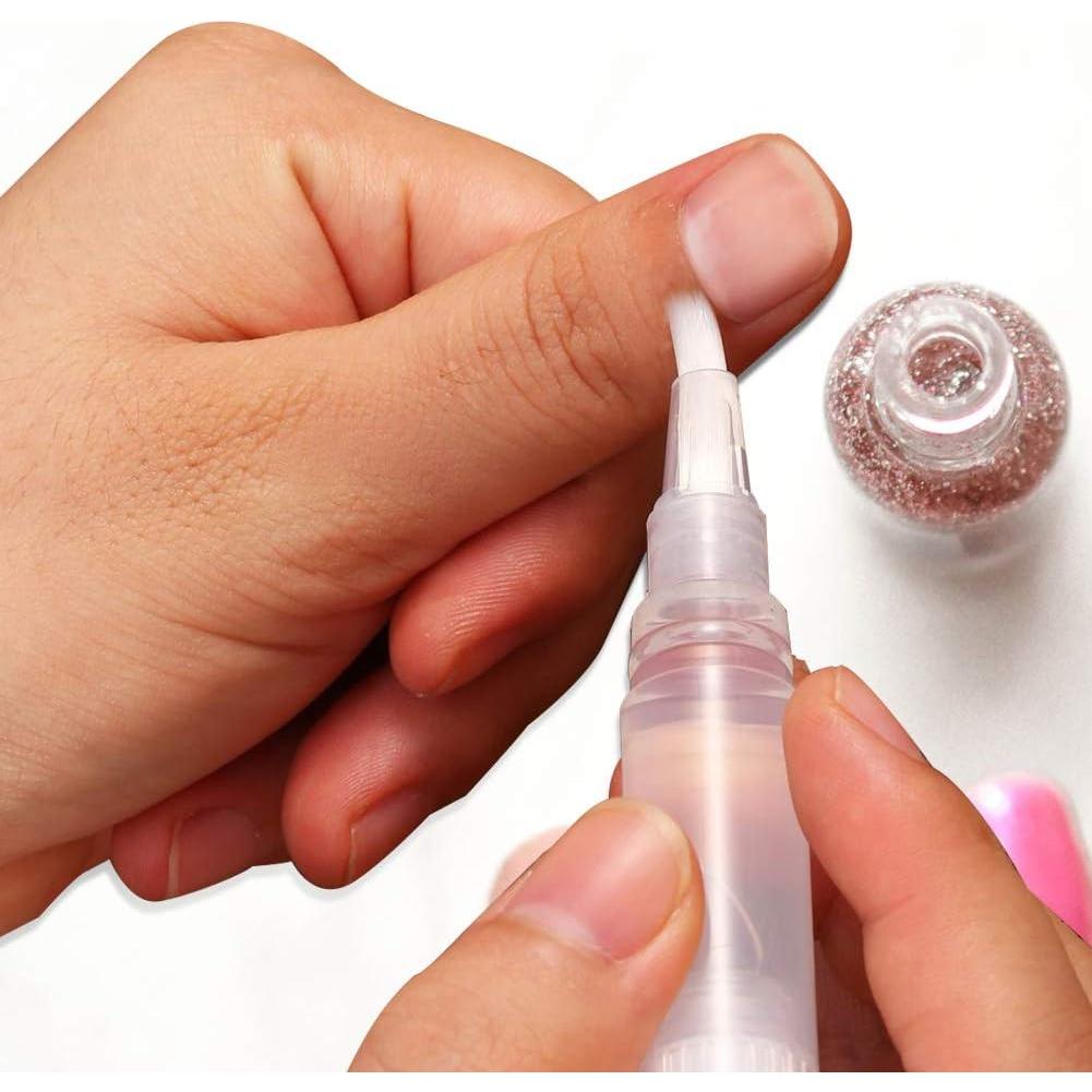 20 Bolígrafos de Aceite Transparentes para Uñas y Pestañas