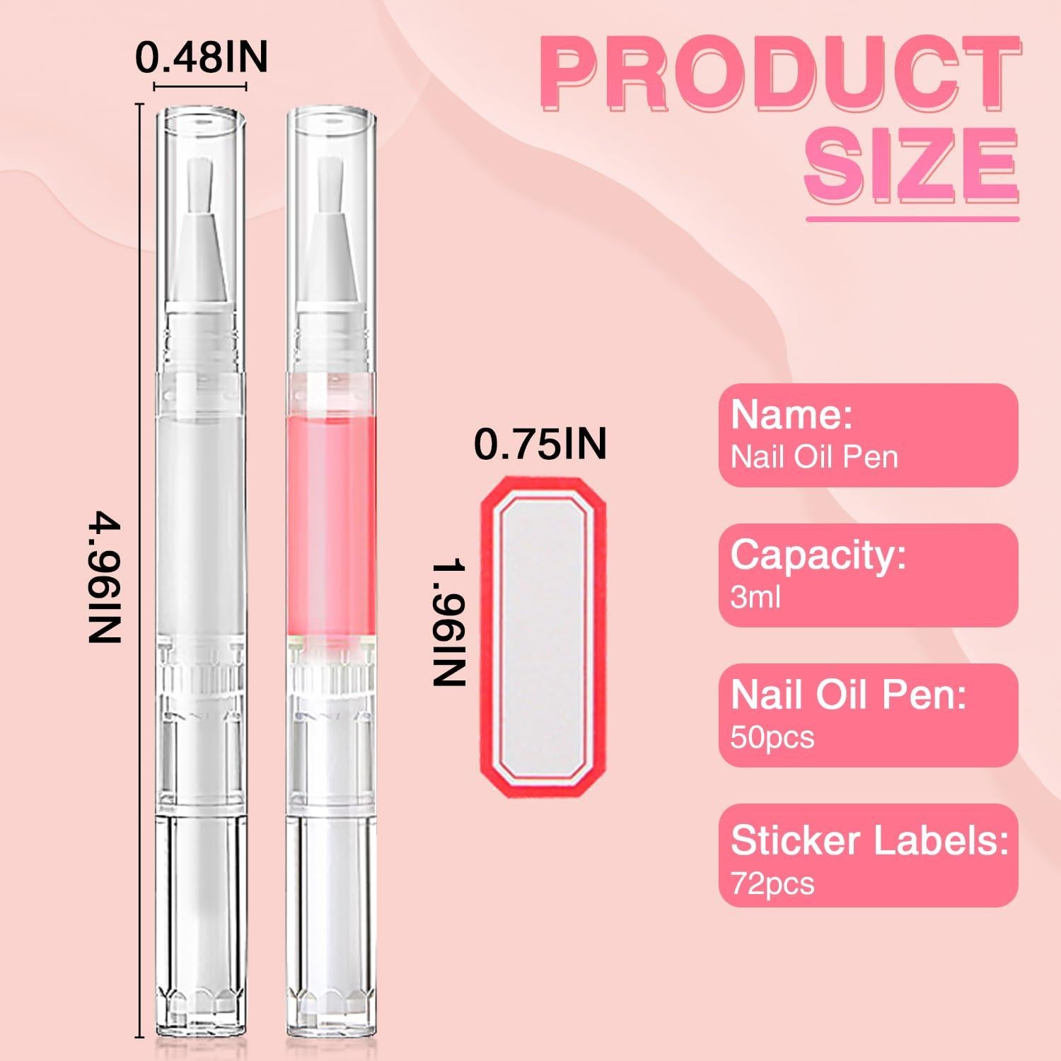 Bolígrafos de Aceite para Uñas DupakSYS 25 Pcs 3ml