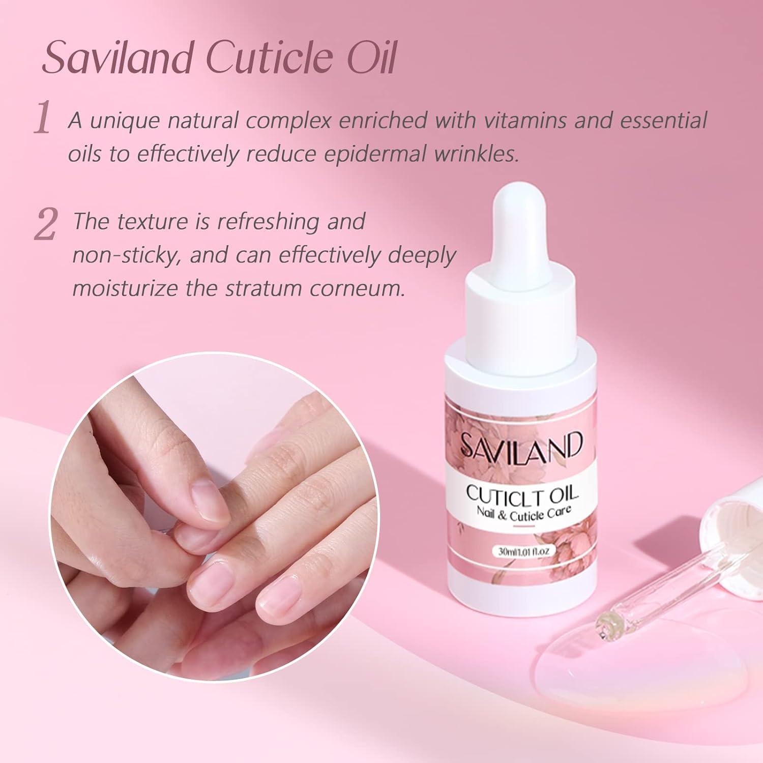 Kit de Cuidado de Uñas Saviland - Removedor y Aceite de Cutículas