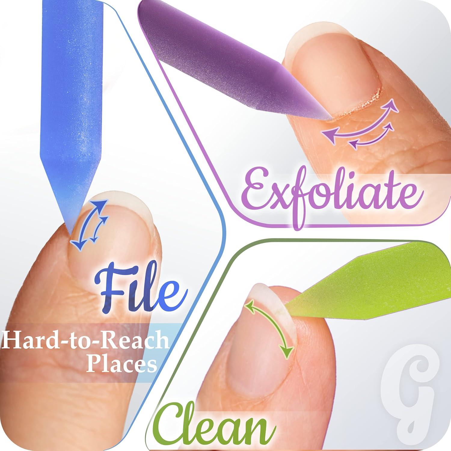 Empujador de Cutículas de Cristal Gladzy - Set Profesional Rosa