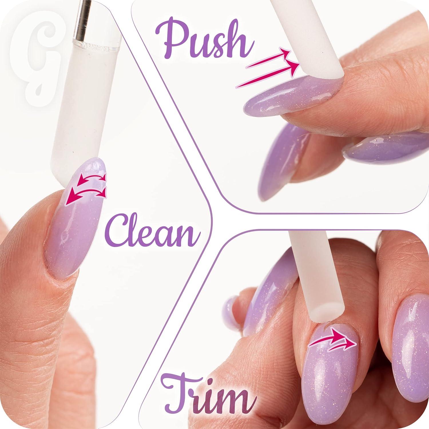 Juego de Lima de Uñas de Cristal Gladzy - 3 Piezas Profesional