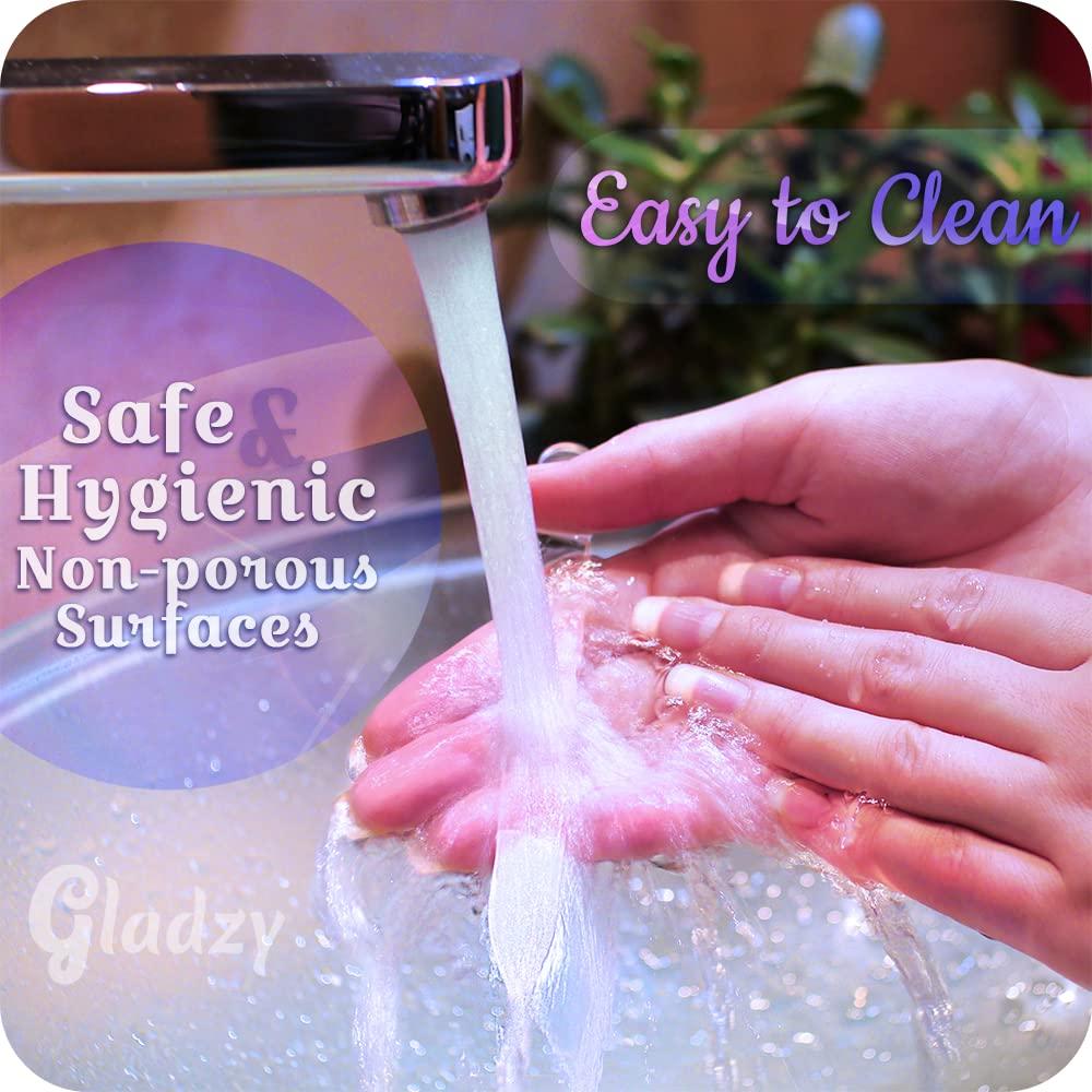 Juego de Lima de Uñas de Cristal Gladzy - 3 Piezas Profesional