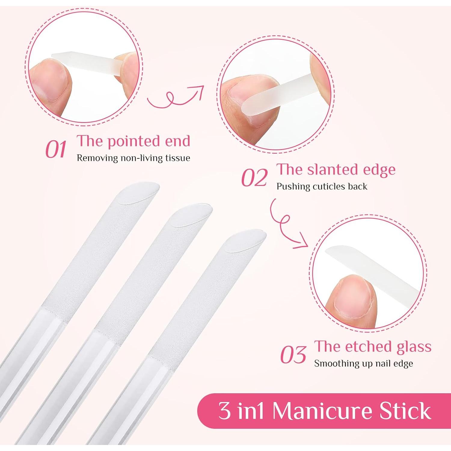 Set de 6 Empujadores de Cutículas de Vidrio Maitys - Manicura